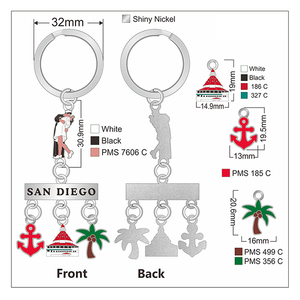 Nhà Sản Xuất Tùy Chỉnh Titan <span class=keywords><strong>Keyring</strong></span> Vòng Chìa Khóa Rất Nhiều Móc Chìa Khóa Tùy Chỉnh Matil Kim Loại Trái Cây Móc Chìa Khóa Cho Ví - Product Image 5