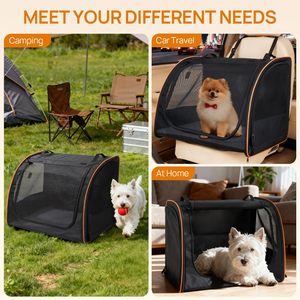Kursi Mobil Anjing yang Dapat Bernapas |   Kursi Mobil Lipat untuk Hewan Peliharaan |   Tempat Tidur Portabel untuk Hewan Peliharaan dengan Tali Pengaman - Product Image 3