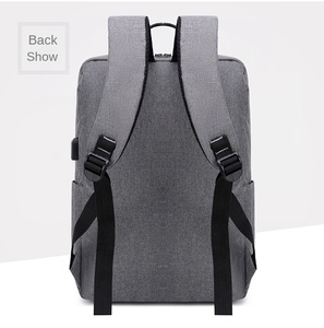 Sac à dos pour ordinateur portable avec logo imprimé, pour affaires et loisirs, avec port USB, fermeture éclair étanche, sac de voyage imperméable - Product Image 5
