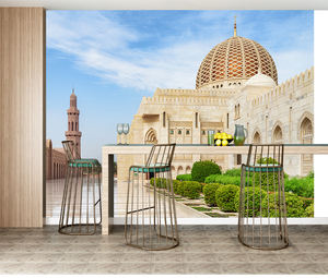 Papel Tapiz 3D de Mezquita Árabe, Paisaje de Arquitectura Islámica de Omán, Mural para Sala de Estar, Papel Tapiz Autoadhesivo Cultural - Product Image 3