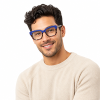 Lunettes anti-lumière bleue, montures élégantes et stylées, design décontracté et polyvalent, verres plats unisexes LD0525-2