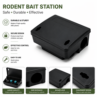 Piège à rats avec station d'appât verrouillable à clé, en plastique PP robuste, pour tuer les rongeurs et les souris, usage intérieur/extérieur, lutte antiparasitaire, vente en gros