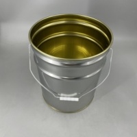 Seau en étain de 5 gallons pour l'emballage de peinture à base d'eau ou de peinture à base de solvant, seau en métal de 20 litres, tambour de peinture avec couvercle à oreilles