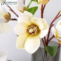Fleur de Magnolia Artificielle Nordique en Soie, Branche Florale pour Mariage, Décoration Intérieure, Accessoire Hôtelier