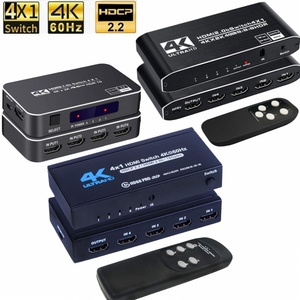 Switcher HDMI 2.0 4K HDR 4 Port HDMI2.0 Switch 4 in 1 Out 4K 60HZ HDCP <span class=keywords><strong>2.2</strong></span> HDR10 Remote Control untuk PS5 Pro Blue Ray DVD Xbox - Product Image 1