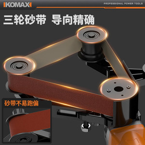 Comes Round Tube Polishing Machine 3 Abrasive Belts Electric Horizontal Belt Grinder Professional Grade - Product Image 4