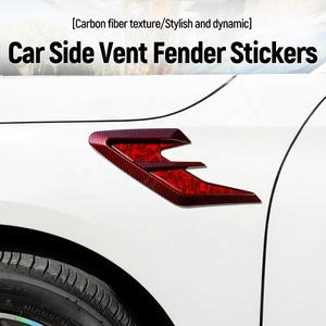 Red Car Aerodynamic Fender Lip Stickers Aerodynamic Car Side Wing Decals Easy-Adhesive Retrofit <strong>Spoilers</strong> Side Air Flow Sticker - Product Image 3