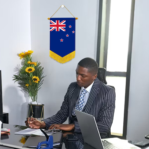 Wholesale <b>Mini</b> Pennant Car Flags New Zealand Wall Decor Small Ornaments Hanging Digital Printing Satin Material - Product Image 4