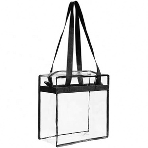 Neceser de maquillaje transparente elegante para mujer, neceser de PVC transparente con logotipo personalizado y cremallera - Product Image 3