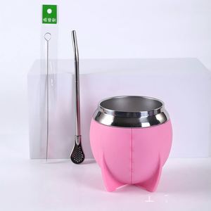 Tasse à Yerba Mate d'Argentine en acier inoxydable 304, isotherme sous vide, avec paille Bombilla, anti-fuite, portable - Product Image 6