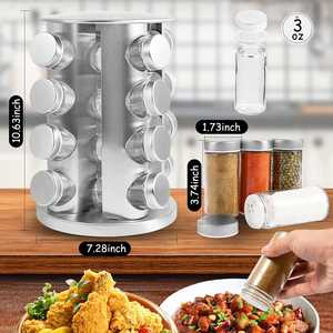 Organisateur d'épices de cuisine fiable et économique, support rotatif pour pots à épices, ensemble d'étagères à épices - Product Image 4