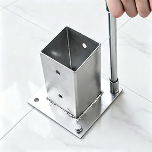 Soporte Cuadrado de Acero Inoxidable 201 para Postes de Cercas, Barandillas y Uso en Exteriores, Marca Sunsbuild - Product Image 6