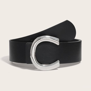 <span class=keywords><strong>Ceinture</strong></span> fine en cuir PU pour femme avec grande <span class=keywords><strong>boucle</strong></span> en alliage doré, largeur 4,7 cm, longueur 100 cm, pour manteau, <span class=keywords><strong>ceinture</strong></span> de créateur tendance - Product Image 5
