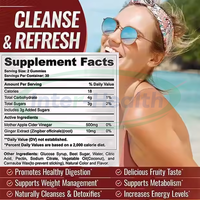 Gummies Keto Naturelles Ausreson ACV Brûleur de Graisse Probiotique Détox Rapide Suppléments Végétaliens Efficaces Gummies Minceur Keto BHB