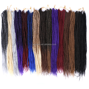 <span class=keywords><strong>Tresses</strong></span> sénégalaises pré-bouclées fines de 14, 18 et 22 pouces, cheveux à crocheter, extensions de cheveux à tresser - Product Image 1