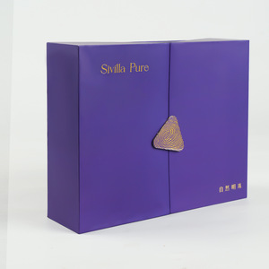 Sivilla Pure Double Door Gift <b>Box</b> Purple Paper Packaging For Jewelry Cosmetics Cultural Gift Sets New Year - Product Image 1