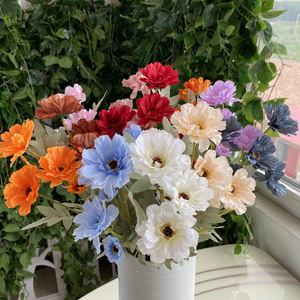 BF-AF133 Composition florale artificielle transfrontalière pour mariage à domicile, <span class=keywords><strong>Hibiscus</strong></span> et Zinnia, pour décoration d'allée et de plafond, Qualité supérieure - Product Image 3