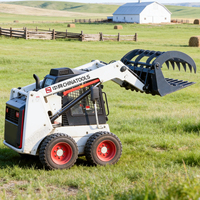 Benna a grappolo per erba per pala caricatrice compatta per carichi pesanti, struttura in acciaio resistente per operazioni agricole a lungo termine