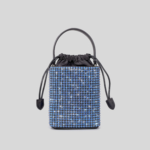 2024 Winter / 2024 Spring Trends <strong>Silver</strong> Crystal Mesh <strong>Bag</strong> With Crystal Handle Shiny Rhinestone <strong>Evening</strong> Bucket Crossbody <strong>Bag</strong> - Product Image 2