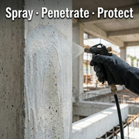 Revêtement protecteur extérieur pénétrant pour façade, scellant résistant aux intempéries, durcisseur acrylique inorganique à base d'eau pour