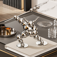 Décorations pour la maison Sculptures modernes en acier inoxydable Artisanat en métal de qualité supérieure Cadeaux d'anniversaire Accessoires de bureau pour le bureau