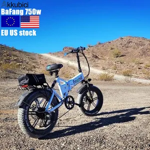 Accolmile Fat Tire Elektrische Bike Bafang Motor 750W Full Suspension Opvouwbare Elektrische Fiets 20 Inch Ebike