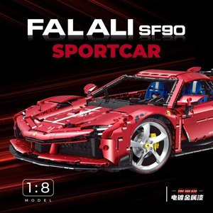 10623 SF90 Remote Control Educational High-Difficulty Assembly Supercar Building <b>Block</b> Toy Model Gift - Product Image 2