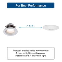 Lumière LED moderne à montage au plafond intérieur avec capteur de mouvement PIR Détection à 360° Portée de 6 m pour une utilisation intérieure/extérieure
