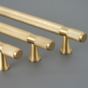 Modern Minimalist Retro Style All Copper 96mm Size Light Luxury Wardrobe <strong>Door</strong> Handle <strong>Gold</strong> Brass <strong>Knob</strong> for Kitchen Use - Product Image 2