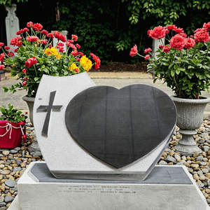 ヨーロッパの職人によるアメリカンスタイルの墓石デザイン、墓地用の屋外花崗岩墓石モニュメント - Product Image 4