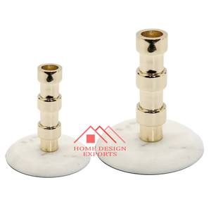 Portavelas de Metal dorado para uso en vajilla 2025, soporte de pilar de vela de aluminio de alta calidad para decoración de suelo de boda, superventas - Product Image 1