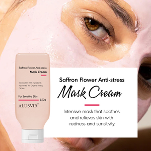Etiqueta privada <span class=keywords><strong>Mascarilla</strong></span> facial natural Flor de azafrán <span class=keywords><strong>Mascarilla</strong></span> antiestrés Crema Calmante Cuidado de la piel sensible <span class=keywords><strong>Mascarilla</strong></span> facial de arcilla antiacné - Product Image 3