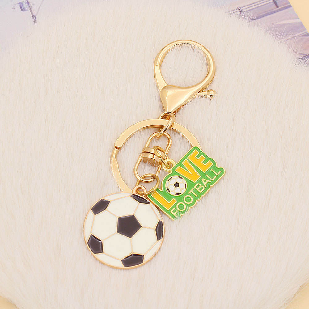 Porte-clés de football Gold-LOVE