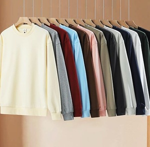 <span class=keywords><strong>Sudadera</strong></span> de <span class=keywords><strong>Hombre</strong></span> Personalizada, de Gran Peso, en Oferta, de Color Sólido, Cuello Redondo, Hombros Caídos, Estilo Casual Urbano - Product Image 2
