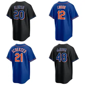 New Throwback York Met Blue 1983 Darryl Strawberry Keith Hernandez Dwight Gooden 12 Lindor 48 Degrom Jersey