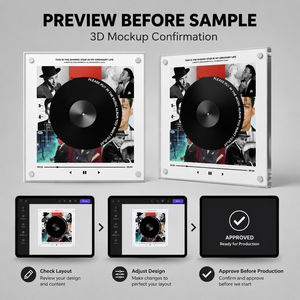 Caja de Música Acrílica NFC Personalizada de Frank <span class=keywords><strong>Sinatra</strong></span>, Marco de Fotos Personalizado, Tocadiscos con 9 Discos Intercambiables, Recuerdo con Foto y Canción, Regalo - Product Image 5