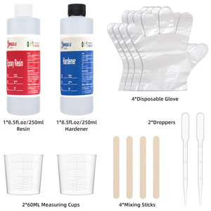 Kit di <span class=keywords><strong>resina</strong></span> <span class=keywords><strong>epossidica</strong></span> cristallina sistema di 1:1 atossico ecologico per gioielli in <span class=keywords><strong>resina</strong></span> artistica - Product Image 5