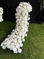 Arreglo Floral de Rosas Blancas al por Mayor, Ramo para Pasillo, Decoración Floral para Boda, Arco de Boda Artificial