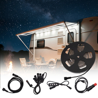Lumière de toit de camping-car 12V SMD 2835 LED, 1,2 m, 4 pièces, double couleur 6500K ambre, IP65, 90CRI, CCT pour camping-car, caravane