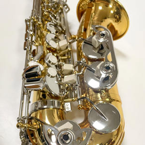 Bon marché Saxophone mib alto en laiton couleur or et argent avec accessoires Vente directe d'usine Saxophone OEM ODM LOGO personnalisé - Product Image 4
