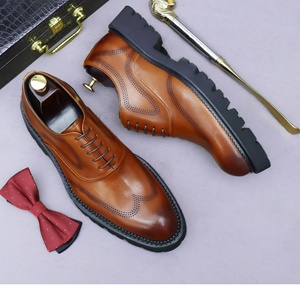 Chaussures décontractées confortables, antidérapantes, respirantes et légères pour hommes, en cuir Oxford, pour le bureau, la carrière, les mariages, Evergreen - Product Image 3