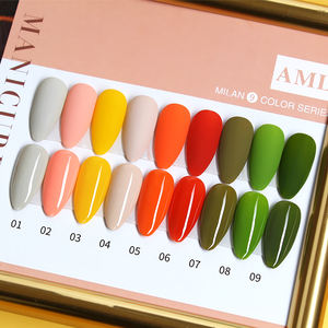 AML-Kit de esmaltes de uñas, laca de <span class=keywords><strong>Gel</strong></span> con acabado mate y brillante, en colores verde, naranja, rojo y rosa - Product Image 2