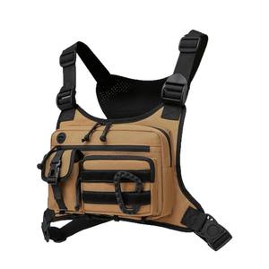 Sac de poitrine tactique d'extérieur pour hommes pour le sport Voyage transfrontalier Course à pied-Conception de camouflage avec fermeture à glissière - Product Image 6