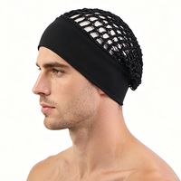 Accessoires capillaires unisexes : Bonnet snood en maille de rayonne extensible avec bande élastique large, filet à cheveux et bonnet de perruque pour femmes et hommes