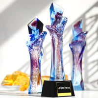 Quantité minimale de commande, verre dépoli, forme personnalisée, coeur, étoile, couronne, résine, prix, plaque d'or, trophée, globe 3d, cristal, métal, trophée