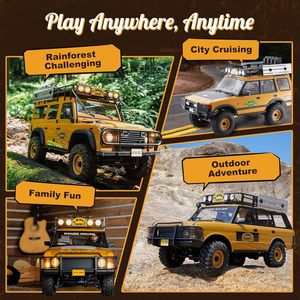 Voiture RC FMS FCX10 Camel Trophy 1/10 Land Rover Ranger Rover Defender Discovery RC Crawler 4WD avec carrosserie rigide, modèle sous licence - Product Image 2
