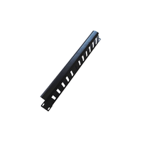 19 Inch 1U Metal Cable Management Panel 24 Port Rack Mount Cable Organizer Mount Cable Management Panel Steel Wire Organizer
