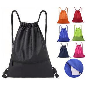 Offre Spéciale logo personnalisé sacs à dos de sport décontractés grande capacité polyester nylon sport shopping sac à dos sac à cordon - Product Image 1