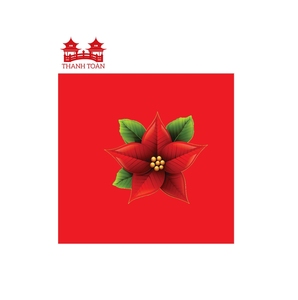 Carte de vœux 3D pop-up, panier de fleurs de poinsettia rouge, carte faite à la main pour Noël, cadeau d'hiver pour les fêtes - Product Image 1