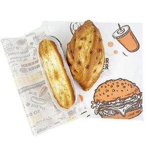 Plateau de service pour la restauration rapide imprimé sur mesure, papier d'emballage résistant à la graisse pour les hamburgers, les sandwichs, les frites - Product Image 2